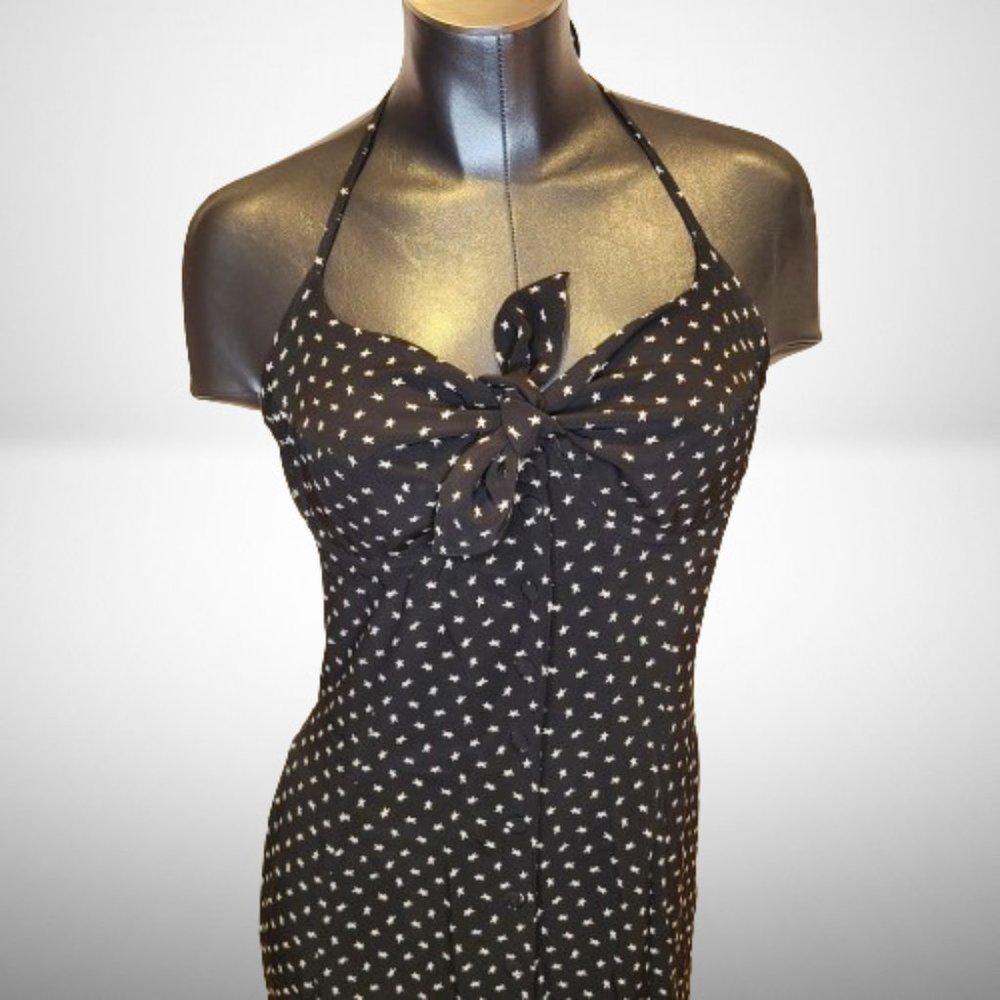 Stunning Thierry Mugler Miami Style Polka Dress with Front Tie - Picture 2 of 16